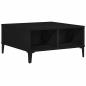 Preview: Couchtisch Schwarz Eiche 60x60x30 cm Holzwerkstoff