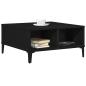 Preview: Couchtisch Schwarz Eiche 60x60x30 cm Holzwerkstoff
