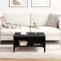 Preview: Couchtisch Schwarz Eiche 60x60x30 cm Holzwerkstoff