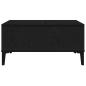 Preview: Couchtisch Schwarz Eiche 60x60x30 cm Holzwerkstoff