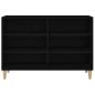 Preview: Sideboard Schwarz Eiche 103,5 x 35 x 70 cm Möbelstoff