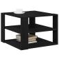 Preview: Couchtisch Schwarz Eiche 59,5x59,5x40 cm Engineered Wood