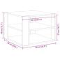 Preview: Couchtisch Schwarz Eiche 59,5x59,5x40 cm Engineered Wood