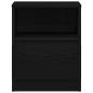Preview: Nachttische 2er Set Schwarz Eiche 40x40x50 cm aus Spanplatte
