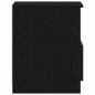 Preview: Nachttische 2er Set Schwarz Eiche 40x40x50 cm aus Spanplatte