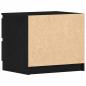 Preview: Nachttische 2er Set Schwarz Eiche 50x40x43,5 cm Holzwerkstoff
