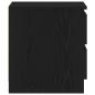 Preview: Nachttische 2er Set Schwarz Eiche 50x40x43,5 cm Holzwerkstoff