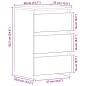 Preview: Nachttisch Schwarz Eiche 40x35x62,5 cm aus Holzwerkstoff