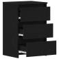 Preview: Nachttisch Schwarz Eiche 40x35x62,5 cm aus Holzwerkstoff