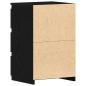 Preview: Nachttisch Schwarz Eiche 40x35x62,5 cm aus Holzwerkstoff