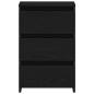 Preview: Nachttisch Schwarz Eiche 40x35x62,5 cm aus Holzwerkstoff