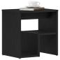 Preview: Nachttisch Schwarz Eiche 40x30x40 cm Ingenieured Holz