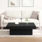 Preview: Couchtisch Schwarz Eiche 90x90x28 cm Holzwerkstoff