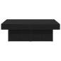 Preview: Couchtisch Schwarz Eiche 90x90x28 cm Holzwerkstoff