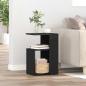 Preview: ARDEBO.de - Beistelltisch Schwarze Eiche 36x30x56 cm Engineered Wood
