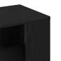 Preview: Beistelltisch Schwarze Eiche 36x30x56 cm Engineered Wood