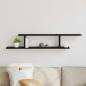 Preview: Wand-TV-Regal Schwarze Eiche 125x18x23 cm Holzwerkstoff
