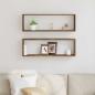 Preview: Wandregale 2er Set Altes Holz 80x15x26 cm Holzwerkstoff