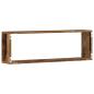 Preview: Wandregale 2er Set Altes Holz 80x15x26 cm Holzwerkstoff