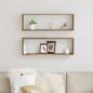 Preview: Wandregale 2er Set Artisan Eiche 80x15x26 cm Holzwerkstoff