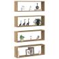 Preview: 4er Set Wandregale Artisan Eiche 80x15x26 cm Holzwerkstoff