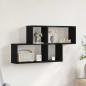 Preview: ARDEBO.de - Schwarzer Eichenschrank 76x15x53 cm aus Holzwerkstoff