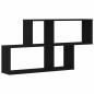 Preview: Schwarzer Eichenschrank 76x15x53 cm aus Holzwerkstoff