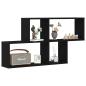 Preview: Schwarzer Eichenschrank 76x15x53 cm aus Holzwerkstoff