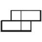 Preview: Schwarzer Eichenschrank 76x15x53 cm aus Holzwerkstoff