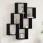 Preview: ARDEBO.de - Wandregal Schwarz Eiche 78x15x92 cm Holzwerkstoff