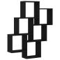 Preview: Wandregal Schwarz Eiche 78x15x92 cm Holzwerkstoff