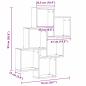 Preview: Wandregal Schwarz Eiche 78x15x92 cm Holzwerkstoff