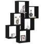 Preview: Wandregal Schwarz Eiche 78x15x92 cm Holzwerkstoff