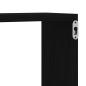 Preview: Wandregal Wandhalterung Schwarz Eichen-Optik 90 x 15 x 119,5 cm