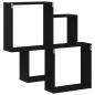 Preview: Wandregal schwarz Eiche 80x15x78,5 cm Technik Holz