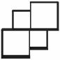 Preview: Wandregal schwarz Eiche 80x15x78,5 cm Technik Holz
