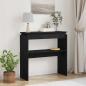 Preview: ARDEBO.de - Konsolentisch Schwarz Eiche 80x30x80 cm aus Ingenieurholz