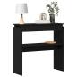 Preview: Konsolentisch Schwarz Eiche 80x30x80 cm aus Ingenieurholz