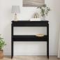 Preview: Konsolentisch Schwarz Eiche 80x30x80 cm aus Ingenieurholz