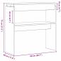 Preview: Konsolentisch Schwarz Eiche 80x30x80 cm aus Ingenieurholz