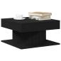 Preview: Couchtisch Schwarz Eiche 57x57x30 cm aus Ingenieurholz