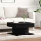 Preview: Couchtisch Schwarz Eiche 57x57x30 cm aus Ingenieurholz
