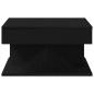 Preview: Couchtisch Schwarz Eiche 57x57x30 cm aus Ingenieurholz