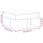 Preview: Couchtisch Schwarz Eiche 57x57x30 cm aus Ingenieurholz