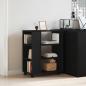 Preview: Rollschrank Schwarz Eiche 60x35x75 cm Material