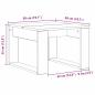 Preview: Beistelltisch Schwarze Eiche 50x50x35 cm aus Ingenieurholz