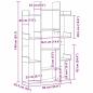Preview: Bücherregal Schwarz Eiche 86x25,5x140 cm Holzwerkstoff