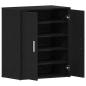 Preview: Schuhschrank Schwarz Eiche 60x35x70 cm Holzwerkstoff