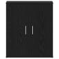 Preview: Schuhschrank Schwarz Eiche 60x35x70 cm Holzwerkstoff