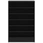 Preview: Schuhschrank in Schwarz mit Eiche 60x35x92 cm aus Holzwerkstoff